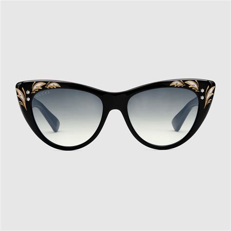 gucci cat eye sunglasses swarovski|gucci oversized cat eye sunglasses.